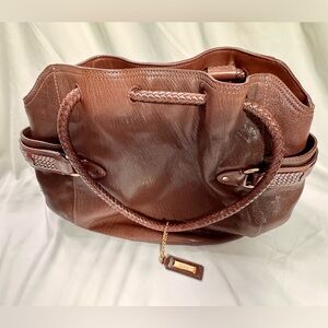 Vintage Cole Haan Genevieve Denny Hobo Bag Brown Leather Shoulder Bag Rare 90s